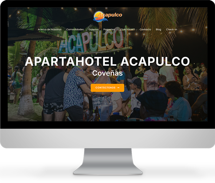 Sitio web ApartaHotel Acapulco Coveñas