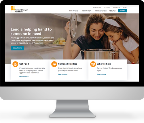 Sitio web Central Okanagan Food Bank
