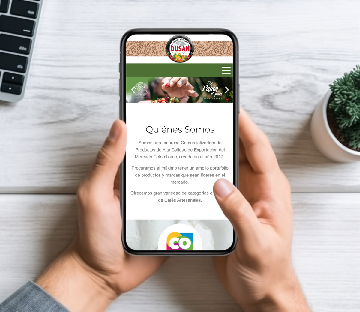 Sitio web Comercializadora Dusan