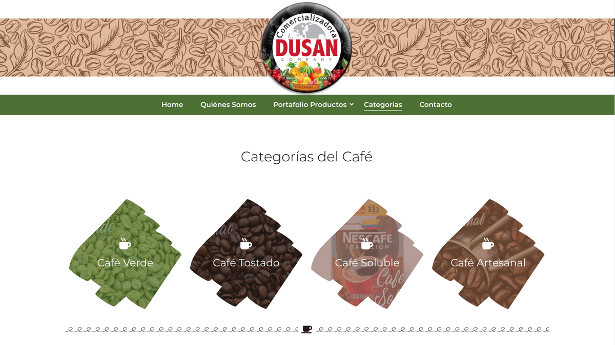 Sitio web Comercializadora Dusan