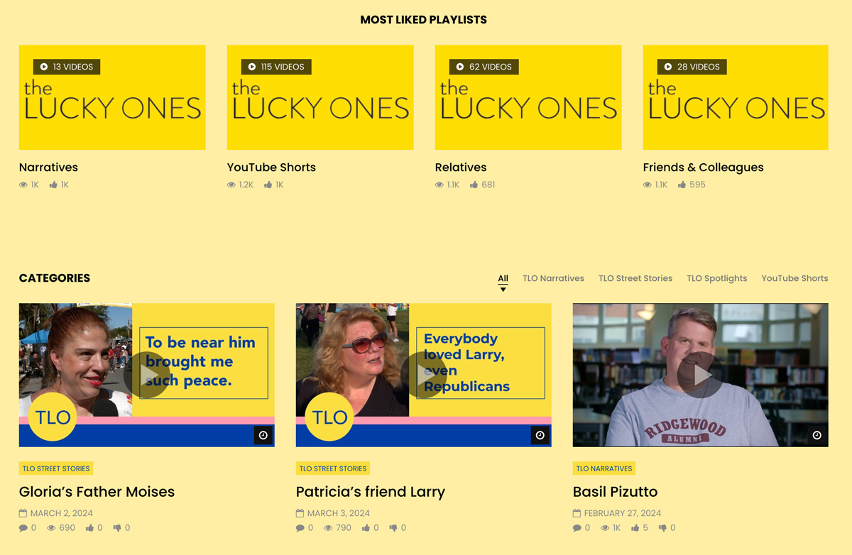 Sitio web Lucky Ones TV