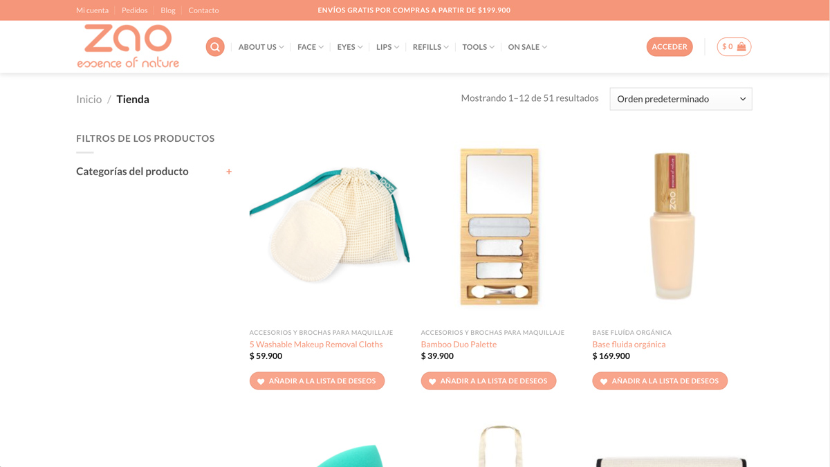 Online Store Zao Makeup Colombia